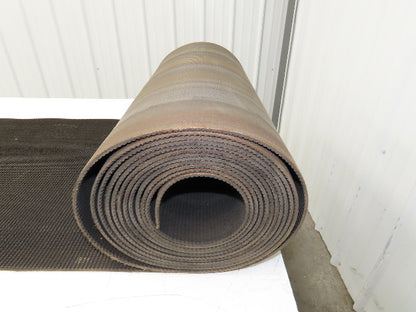24"W x 25' Rough Grip Top Rubber Conveyor Belt 2-Ply Black 25' Length