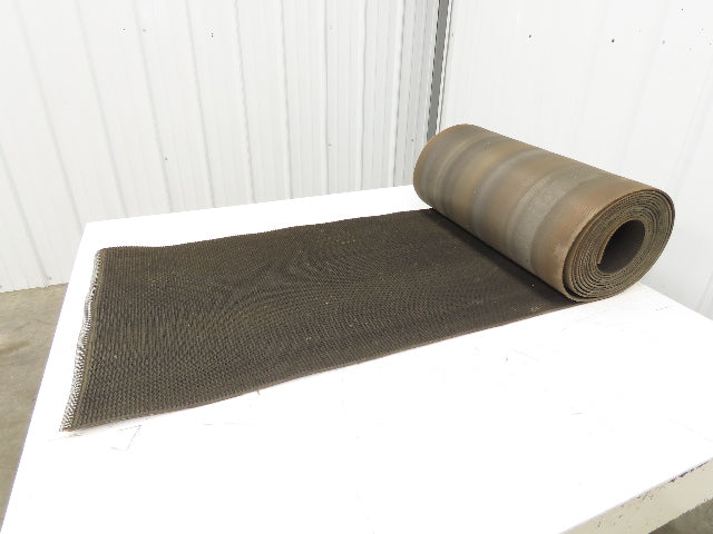 24"W x 25' Rough Grip Top Rubber Conveyor Belt 2-Ply Black 25' Length