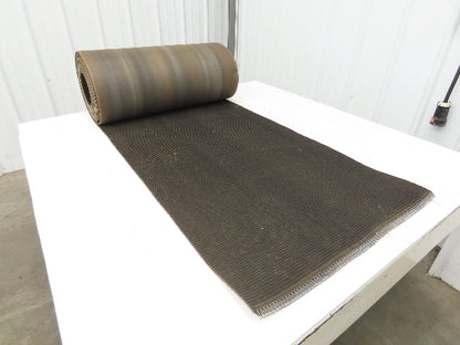 24"W x 25' Rough Grip Top Rubber Conveyor Belt 2-Ply Black 25' Length
