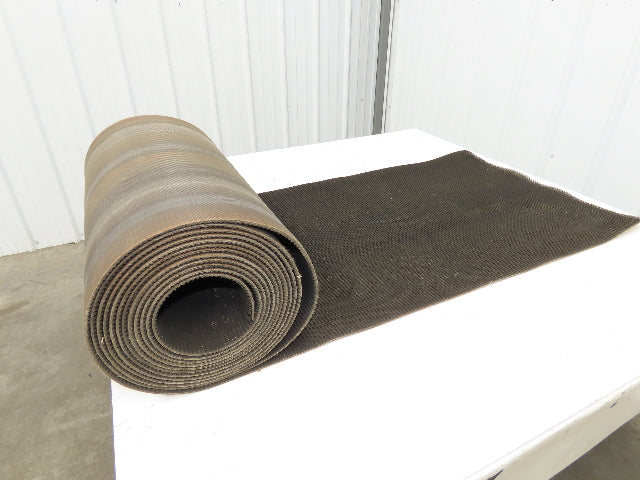 24"W x 25' Rough Grip Top Rubber Conveyor Belt 2-Ply Black 25' Length