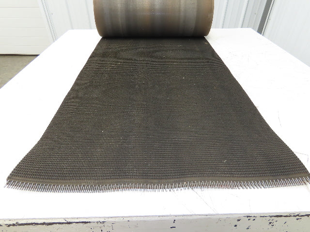 24"W x 25' Rough Grip Top Rubber Conveyor Belt 2-Ply Black 25' Length