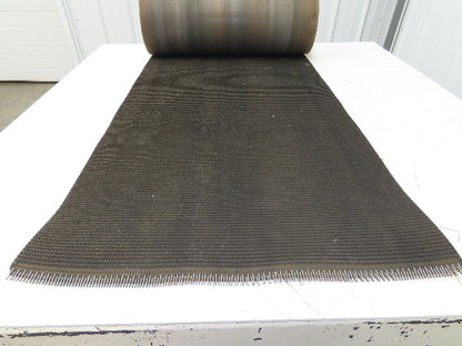 24"W x 25' Rough Grip Top Rubber Conveyor Belt 2-Ply Black 25' Length