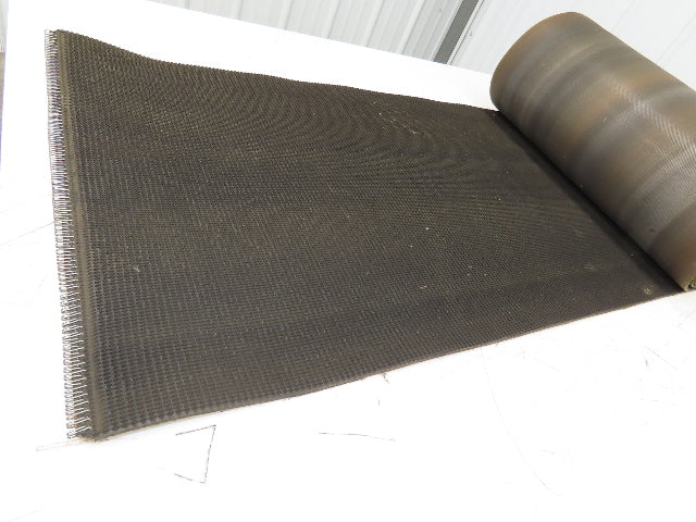 24"W x 25' Rough Grip Top Rubber Conveyor Belt 2-Ply Black 25' Length