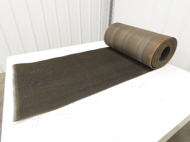 24"W x 25' Rough Grip Top Rubber Conveyor Belt 2-Ply Black 25' Length