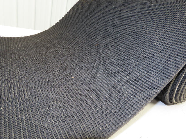 24"W x 25' Rough Grip Top Rubber Conveyor Belt 3-Ply Black 5/16"Thick 25' Length