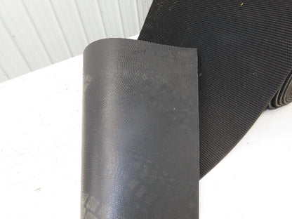 24"W x 25' Rough Grip Top Rubber Conveyor Belt 3-Ply Black 5/16"Thick 25' Length