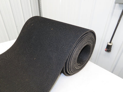 24"W x 25' Rough Grip Top Rubber Conveyor Belt 3-Ply Black 5/16"Thick 25' Length
