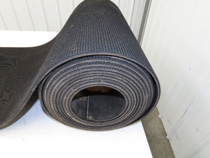 24"W x 25' Rough Grip Top Rubber Conveyor Belt 3-Ply Black 5/16"Thick 25' Length