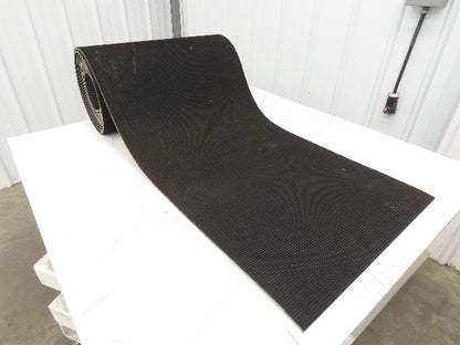 24"W x 25' Rough Grip Top Rubber Conveyor Belt 3-Ply Black 5/16"Thick 25' Length