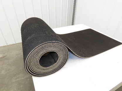24"W x 25' Rough Grip Top Rubber Conveyor Belt 3-Ply Black 5/16"Thick 25' Length