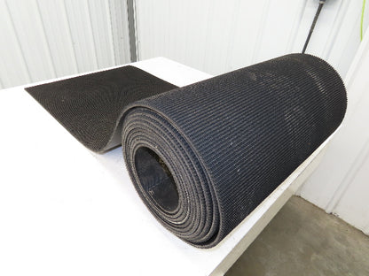 24"W x 25' Rough Grip Top Rubber Conveyor Belt 3-Ply Black 5/16"Thick 25' Length