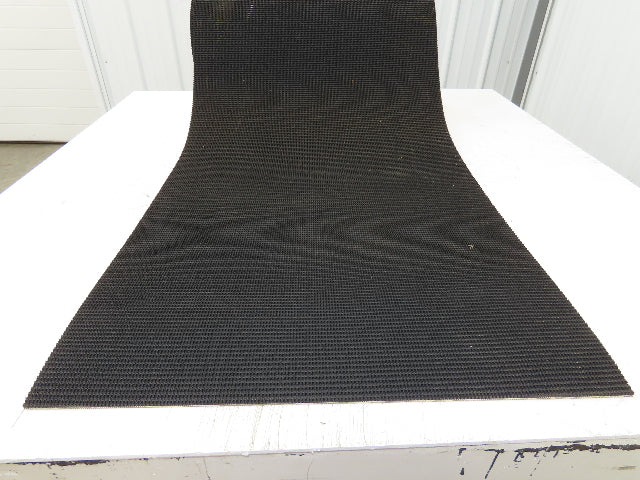 24"W x 25' Rough Grip Top Rubber Conveyor Belt 3-Ply Black 5/16"Thick 25' Length