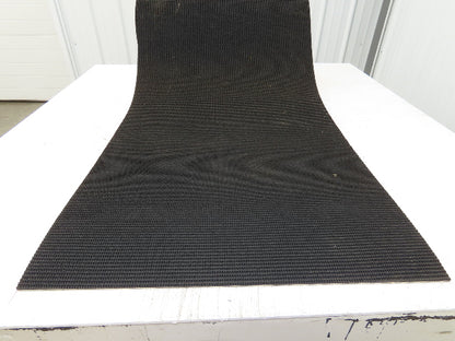 24"W x 25' Rough Grip Top Rubber Conveyor Belt 3-Ply Black 5/16"Thick 25' Length