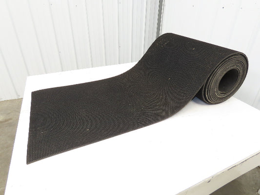 24"W x 25' Rough Grip Top Rubber Conveyor Belt 3-Ply Black 5/16"Thick 25' Length