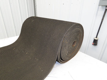 24"W x 40' Rough Grip Top Rubber Conveyor Belt 2-Ply Black 1/4"Thick 40' Length