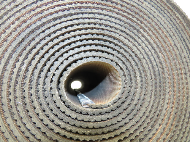24"W x 40' Rough Grip Top Rubber Conveyor Belt 2-Ply Black 1/4"Thick 40' Length