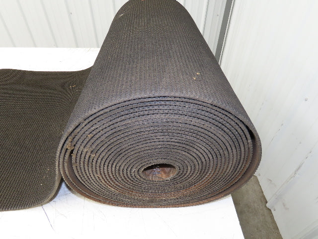 24"W x 40' Rough Grip Top Rubber Conveyor Belt 2-Ply Black 1/4"Thick 40' Length