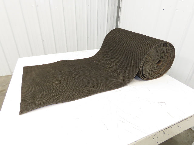 24"W x 40' Rough Grip Top Rubber Conveyor Belt 2-Ply Black 1/4"Thick 40' Length