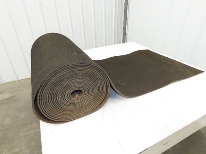 24"W x 40' Rough Grip Top Rubber Conveyor Belt 2-Ply Black 1/4"Thick 40' Length