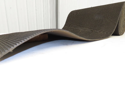 24"W x 40' Rough Grip Top Rubber Conveyor Belt 2-Ply Black 1/4"Thick 40' Length