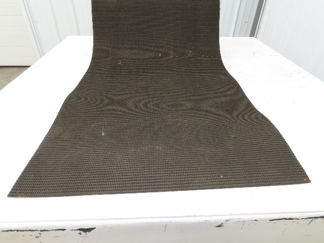 24"W x 40' Rough Grip Top Rubber Conveyor Belt 2-Ply Black 1/4"Thick 40' Length