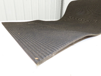 24"W x 40' Rough Grip Top Rubber Conveyor Belt 2-Ply Black 1/4"Thick 40' Length