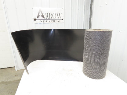 24"W x 55' Smooth Top PVC Rubber Conveyor Belt Black 5/32" Thick 55' Length