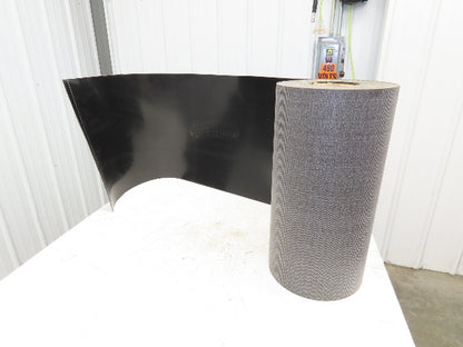 24"W x 55' Smooth Top PVC Rubber Conveyor Belt Black 5/32" Thick 55' Length