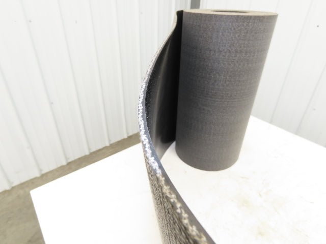 24"W x 55' Smooth Top PVC Rubber Conveyor Belt Black 5/32" Thick 55' Length