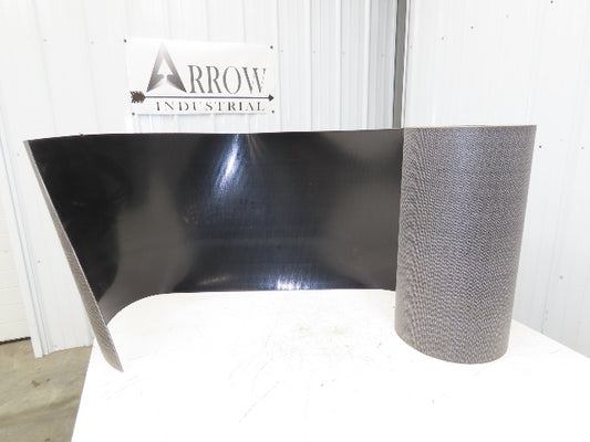 24"W x 55' Smooth Top PVC Rubber Conveyor Belt Black 5/32" Thick 55' Length
