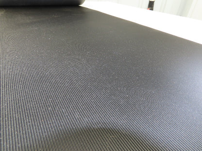 15.5"W x 89' 7" Grooved Conveyor Belt 2-Ply Black Ribbed PVC Rubber Grip Top