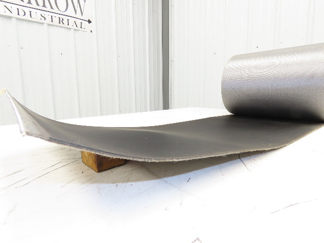 15.5"W x 89' 7" Grooved Conveyor Belt 2-Ply Black Ribbed PVC Rubber Grip Top