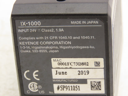 Keyence IX-1000 Laser Sensor Amplifier Main Unit 24VDC 1.9A