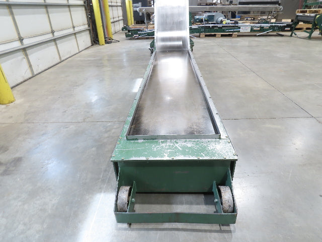 Livonia 26"W x 16' 2" Magnetic Incline Chip Conveyor 108" Infeed 56"Discharge