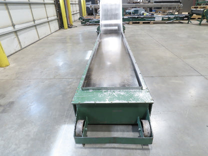 Livonia 26"W x 16' 2" Magnetic Incline Chip Conveyor 108" Infeed 56"Discharge