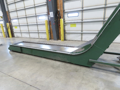 Livonia 26"W x 16' 2" Magnetic Incline Chip Conveyor 108" Infeed 56"Discharge