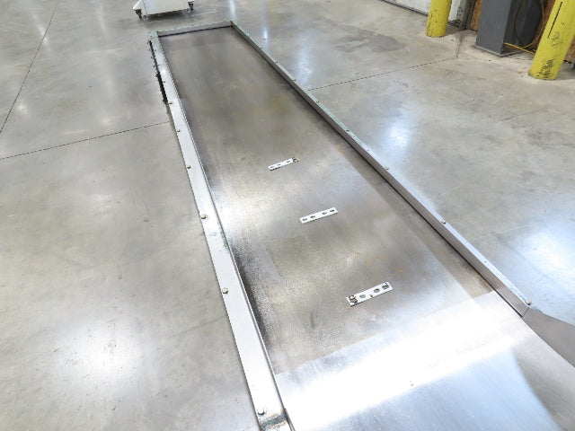 Livonia 26"W x 16' 2" Magnetic Incline Chip Conveyor 108" Infeed 56"Discharge