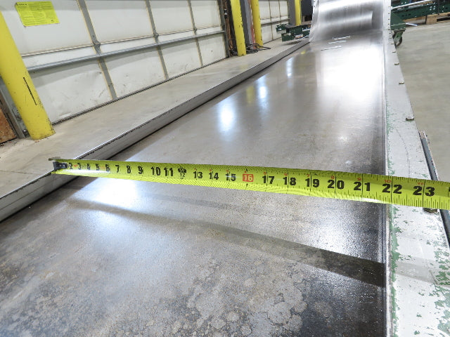 Livonia 26"W x 16' 2" Magnetic Incline Chip Conveyor 108" Infeed 56"Discharge