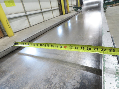 Livonia 26"W x 16' 2" Magnetic Incline Chip Conveyor 108" Infeed 56"Discharge