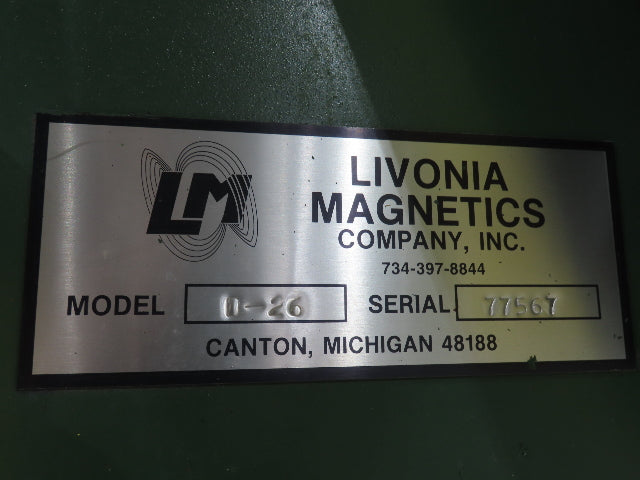 Livonia 26"W x 16' 2" Magnetic Incline Chip Conveyor 108" Infeed 56"Discharge