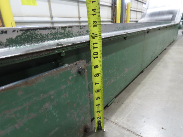 Livonia 26"W x 16' 2" Magnetic Incline Chip Conveyor 108" Infeed 56"Discharge
