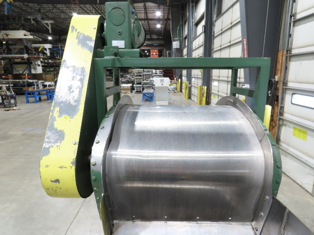Livonia 26"W x 16' 2" Magnetic Incline Chip Conveyor 108" Infeed 56"Discharge