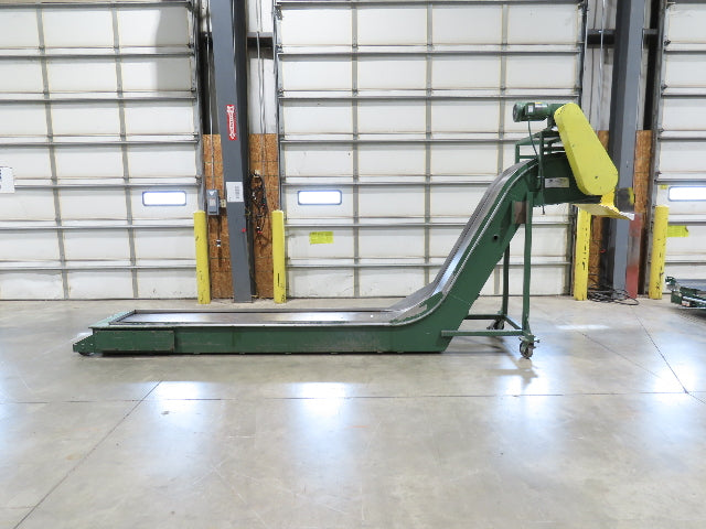 Livonia 26"W x 16' 2" Magnetic Incline Chip Conveyor 108" Infeed 56"Discharge