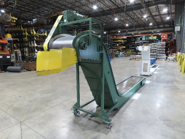 Livonia 26"W x 16' 2" Magnetic Incline Chip Conveyor 108" Infeed 56"Discharge