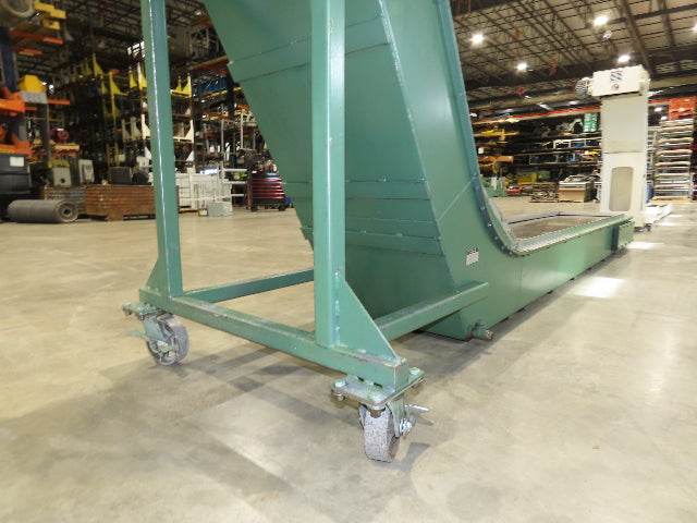 Livonia 26"W x 16' 2" Magnetic Incline Chip Conveyor 108" Infeed 56"Discharge