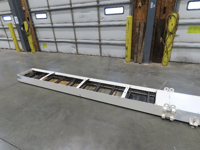 Hennig 21' Incline Chip Conveyor 14"W Scraper Chain 15' 2" Infeed 62"Discharge