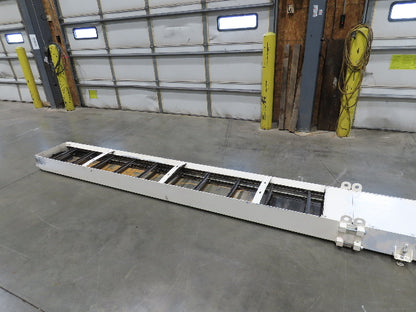 Hennig 21' Incline Chip Conveyor 14"W Scraper Chain 15' 2" Infeed 62"Discharge