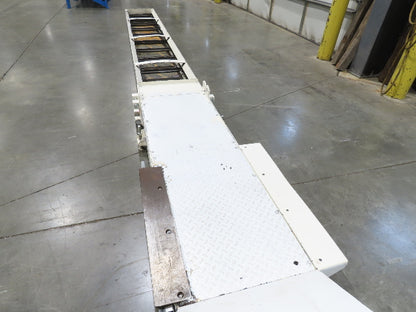 Hennig 21' Incline Chip Conveyor 14"W Scraper Chain 15' 2" Infeed 62"Discharge