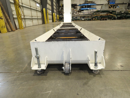 Hennig 21' Incline Chip Conveyor 14"W Scraper Chain 15' 2" Infeed 62"Discharge