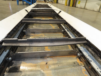 Hennig 21' Incline Chip Conveyor 14"W Scraper Chain 15' 2" Infeed 62"Discharge